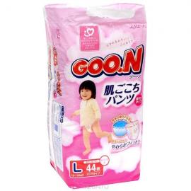 Японские трусики-подгузники Goo.N (Гун) для девочек, 9-14 кг, 44 шт