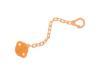 Прищепка для пустышек с цепочкой Happy Baby оранжевая (11000)