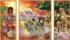 Детская раскраска Ravensburger/Равенсбургер  Триптих: Первобытная Африка 